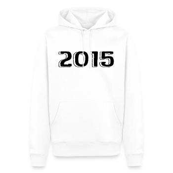 Millésime 2015 Naissance Anniversaire Rétro 2015 - Sweat à capuche Premium bio Homme - blanc - Devant - Nico (187cm)
