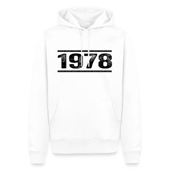 1978 Retro 1978 Geburtstag 1978 Vintage 1978 - Männer Premium Bio Hoodie - Weiß - Vorne - Nico (187cm)