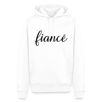 Fiancé Matching Engagement Gift Groom’s Mariage du marié - Sweat à capuche Premium bio Homme - blanc - Devant - Nico (187cm)