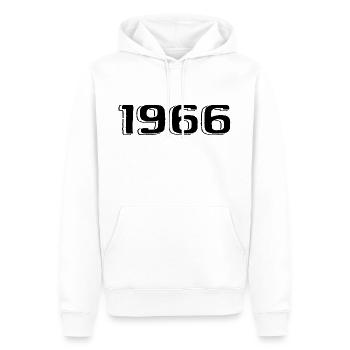 Vintage 1966 Naissance Anniversaire Rétro 1966 - Sweat à capuche Premium bio Homme - blanc - Devant - Nico (187cm)