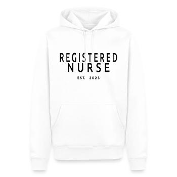 Registered Nurse Est. 2023 Graduiertes Pflegegeschenk - Männer Premium Bio Hoodie - Weiß - Vorne - Nico (187cm)