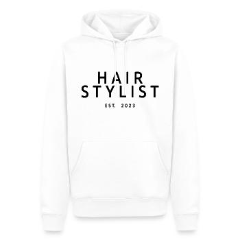 Hair Stylist Est. 2023 Graduate Hair Stylist Geschenk - Männer Premium Bio Hoodie - Weiß - Vorne - Nico (187cm)