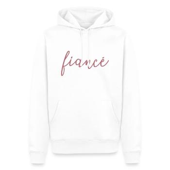 Fiancé Matching Engagement Gift Groom’s Mariage du marié - Sweat à capuche Premium bio Homme - blanc - Devant - Nico (187cm)