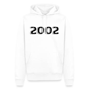Vintage 2002 Né Anniversaire Rétro 2002 - Sweat à capuche Premium bio Homme - blanc - Devant - Nico (187cm)