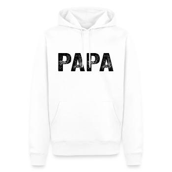 Dad Dad Dad Gift - Men’s Premium Organic Hoodie - white - Front - Nico (187cm)