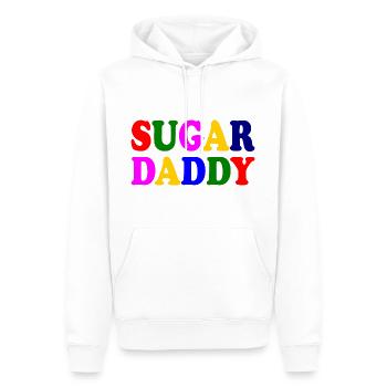 Sugar daddy - Männer Premium Bio Hoodie - Weiß - Vorne - Nico (187cm)