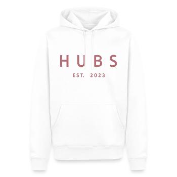 Hubs Est. 2023 Verlobung für die Hochzeit des Bräutigams - Männer Premium Bio Hoodie - Weiß - Vorne - Nico (187cm)