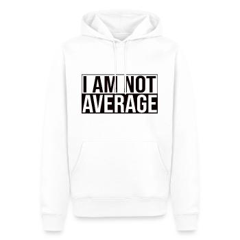 Je ne suis pas moyen - Sweat à capuche Premium bio Homme - blanc - Devant - Nico (187cm)