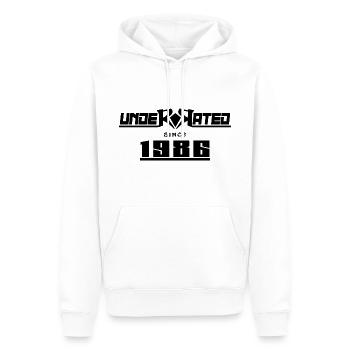 1986 geburtstag 36 jahre underrated jubiläum - Männer Premium Bio Hoodie - Weiß - Vorne - Nico (187cm)