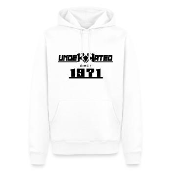 1971 birthday 51 years 51st anniversary underrated - Men’s Premium Organic Hoodie - white - Front - Nico (187cm)