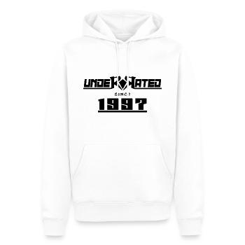 1997 anniversaire 25 ans 25e anniversaire sous-estimé - Sweat à capuche Premium bio Homme - blanc - Devant - Nico (187cm)