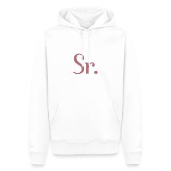 Sr. Verlobungsgeschenk Bräutigam wird Hochzeitsfeier - Männer Premium Bio Hoodie - Weiß - Vorne - Nico (187cm)