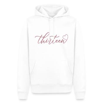 Mignon cadeau d’anniversaire 13 ans 13 ans - treize - Sweat à capuche Premium bio Homme - blanc - Devant - Nico (187cm)