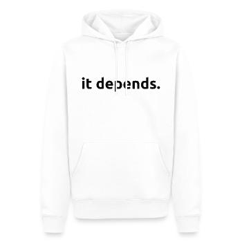 It Depends - Funny Lawyer Legal Prosecutor's Gift - Men’s Premium Organic Hoodie - white - Front - Nico (187cm)