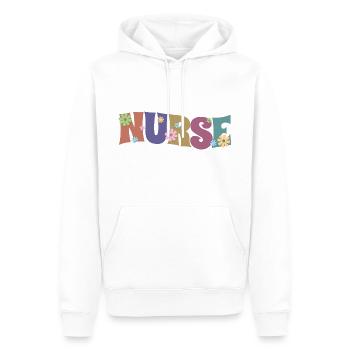 Cool Flower Nurse Cadeau pour les infirmières futures infirmières - Sweat à capuche Premium bio Homme - blanc - Devant - Nico (187cm)
