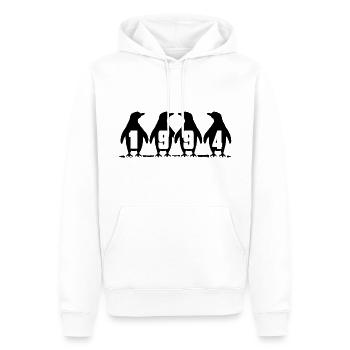 1994 geburtstag pinguin party winterschwimmer - Männer Premium Bio Hoodie - Weiß - Vorne - Nico (187cm)