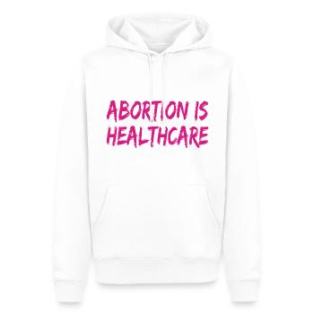 abortion is healthcare - Men’s Premium Organic Hoodie - white - Front - Nico (187cm)