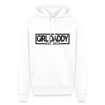 Girl Daddy Est. 2023 Baby Shower Schwangerschaft Enthüllung - Männer Premium Bio Hoodie - Weiß - Vorne - Nico (187cm)