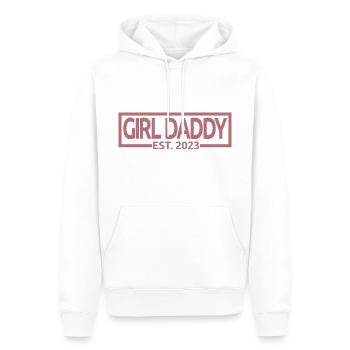 Girl Daddy Est. 2023 Baby Shower Schwangerschaft Enthüllung - Männer Premium Bio Hoodie - Weiß - Vorne - Nico (187cm)