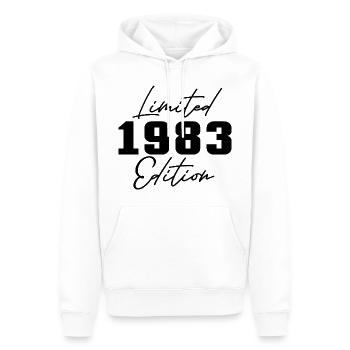 40e anniversaire Hommes Femmes Anniversaire 40 ans - Sweat à capuche Premium bio Homme - blanc - Devant - Nico (187cm)