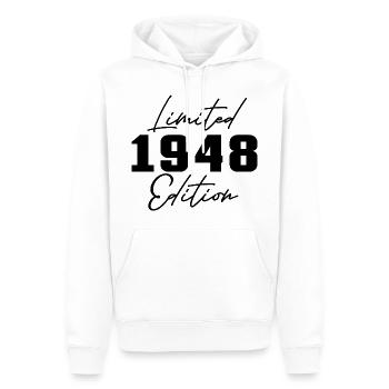 75. Geburtstag Männer Frauen Jubiläum 75 Jahre alt - Männer Premium Bio Hoodie - Weiß - Vorne - Nico (187cm)