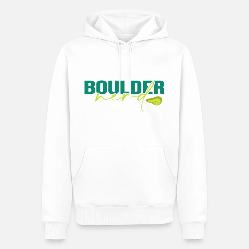 Bouldern Boulderfelsen Boulderaner Boulderhalle - Männer Premium Bio Hoodie - Weiß