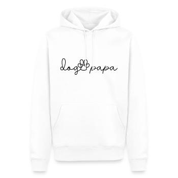 Dog Papa - Mignon Dog Paw Drôle Dog Lover Papa Cadeau - Sweat à capuche Premium bio Homme - blanc - Devant - Nico (187cm)