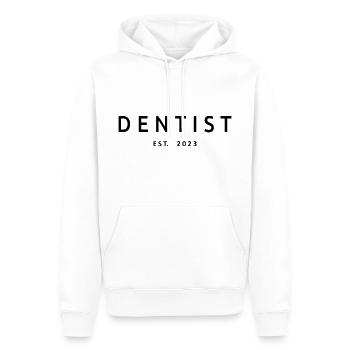 Dentiste Est. 2023 Diplômé en dentisterie Étudiant - Sweat à capuche Premium bio Homme - blanc - Devant - Nico (187cm)