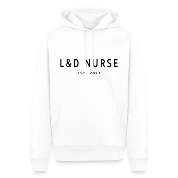 L & D Krankenschwester Est. 2023 Diplom-Krankenpflegeschüler - Männer Premium Bio Hoodie - Weiß - Vorne - Nico (187cm)