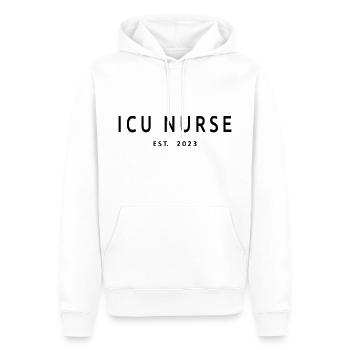 ICU Nurse Est. 2023 Absolventin der Krankenpflege - Männer Premium Bio Hoodie - Weiß - Vorne - Nico (187cm)
