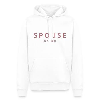 Echtgenoot Est. 2023 - Mannen &Vrouwen Trouwdag Cadeau - Mannen Premium Bio hoodie - wit - Voor - Nico (187cm)