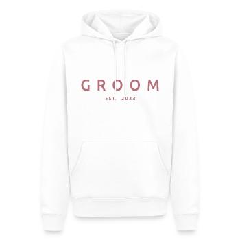 Bräutigam Est. 2023 Verlobungsgeschenk Hochzeit des Bräutigams - Männer Premium Bio Hoodie - Weiß - Vorne - Nico (187cm)