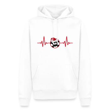 merry x mas Weihnachtsgeschenk "Vorfreude xmas" - Männer Premium Bio Hoodie - Weiß - Vorne - Nico (187cm)