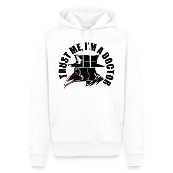 Croyez-moi, je suis un médecin, un médecin, un médecin de la peste - Sweat à capuche Premium bio Homme - blanc - Devant - Nico (187cm)
