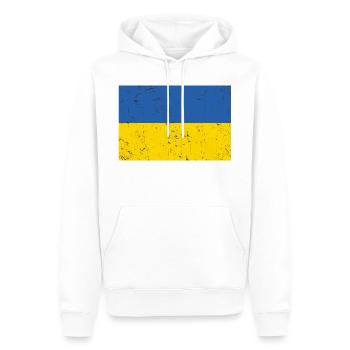 L’Ukraine signale distressed cool - Sweat à capuche Premium bio Homme - blanc - Devant - Nico (187cm)