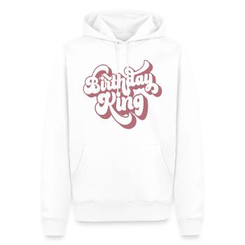 Birthday King - Cadeau de fête d’anniversaire cool pour hommes - Sweat à capuche Premium bio Homme - blanc - Devant - Nico (187cm)