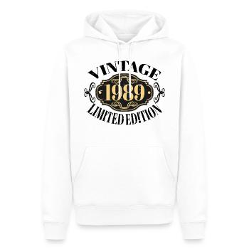 Jahrgang 1989 35. Geburtstag Männer Frauen, 35 Jahre alt - Männer Premium Bio Hoodie - Weiß - Vorne - Nico (187cm)