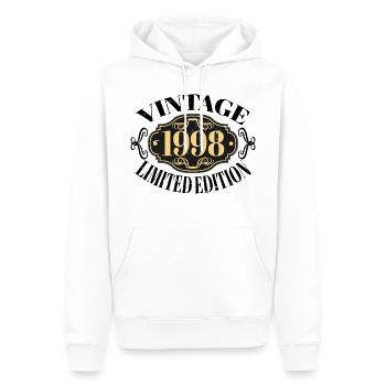 Jahrgang 1998 - 24 Jahre alt, Geschenk zum 24. Geburtstag - Männer Premium Bio Hoodie - Weiß - Vorne - Nico (187cm)