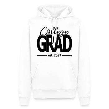 College Grad Est. 2023 Abschlussfeier - Männer Premium Bio Hoodie - Weiß - Vorne - Nico (187cm)