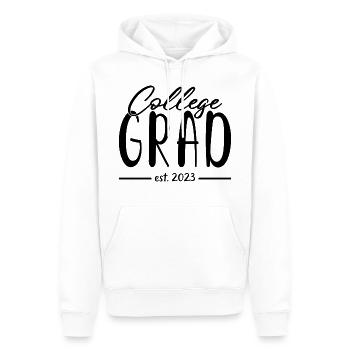 College Grad Est. 2023 Abschlussfeier - Männer Premium Bio Hoodie - Weiß - Vorne - Nico (187cm)