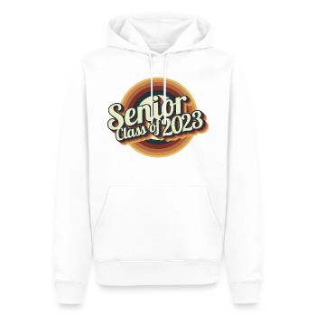 Cadeau de fête de remise des diplômes rétro de la classe senior de 2023 - Sweat à capuche Premium bio Homme - blanc - Devant - Nico (187cm)