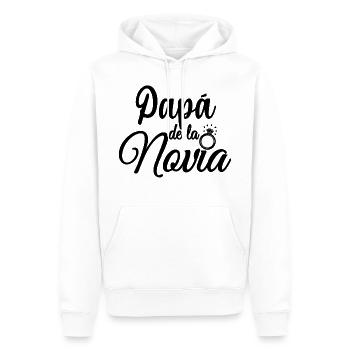 Papa de la Novia Bride's Father Wedding Gift - Men’s Premium Organic Hoodie - white - Front - Nico (187cm)