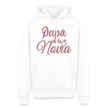 Papa de la Novia Bride's Father Wedding Gift - Men’s Premium Organic Hoodie - white - Front - Nico (187cm)