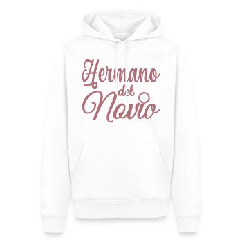 Cadeau de mariage frère du marié Hermano del Novio Groom - Sweat à capuche Premium bio Homme - blanc - Devant - Nico (187cm)