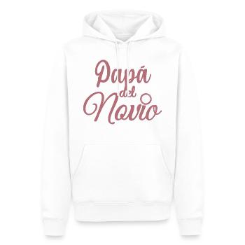 Papa del Novio Groom’s Father Wedding Cadeau - Sweat à capuche Premium bio Homme - blanc - Devant - Nico (187cm)