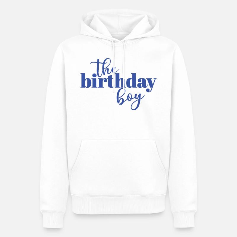 Le garçon d’anniversaire - Sweat à capuche Premium bio Homme - blanc