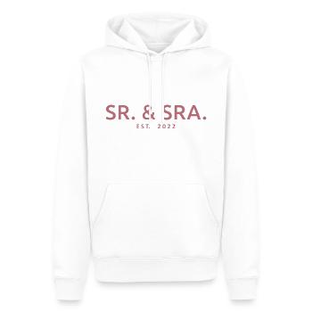 Sr. & Sra. Est. 2022 - Hochzeitsgeschenk für Männer & Frauen - Männer Premium Bio Hoodie - Weiß - Vorne - Nico (187cm)