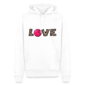 bowling bowlingkugel x strike bowling-love - Männer Premium Bio Hoodie - Weiß - Vorne - Nico (187cm)