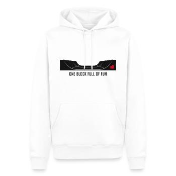 skate sk8 skateboarder skate-love halfpipe - Männer Premium Bio Hoodie - Weiß - Vorne - Nico (187cm)