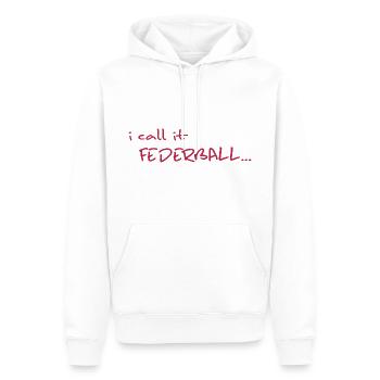 Federball badmintonspieler badminton crossminton - Männer Premium Bio Hoodie - Weiß - Vorne - Nico (187cm)